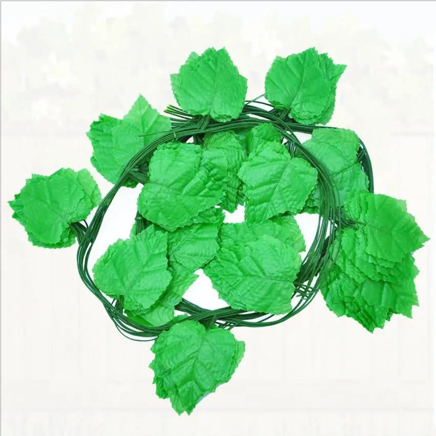 Зеленая листья ротанга 12 шт. имитация растений кондол верхний декор виноградный