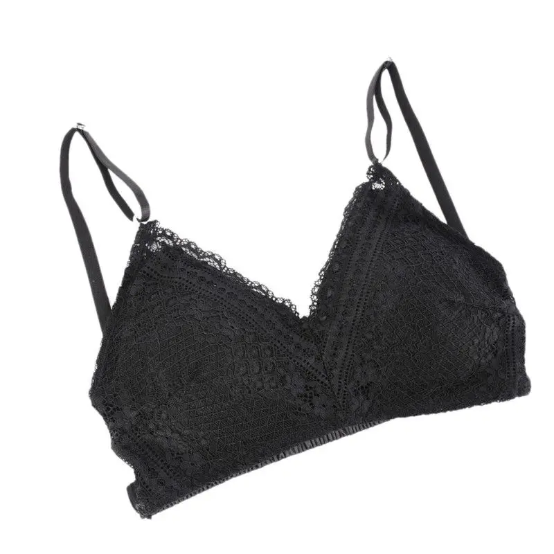 Сексуальные женские кружевные бюстгальтеры пуш ап нижнее белье с треугольными