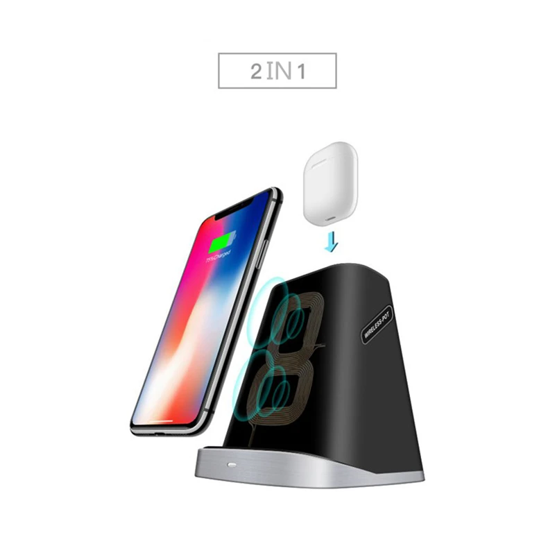 Беспроводная зарядная подставка для Iphone, часы Airpods, зарядная док-станция, держатель для планшета, быстрая компактная станция, многофункциональная
