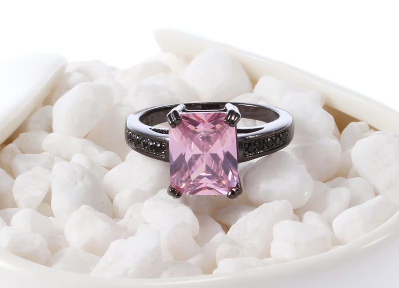 2 вида цветов роскошные кольца звездная звезда 10KGF черное золото заполненные для