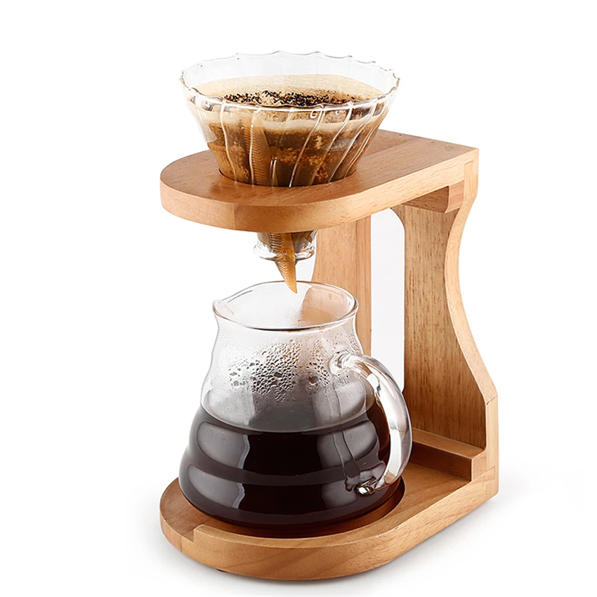 Набор фильтров для кофе набор капельного фильтра деревянная стабильная стойка
