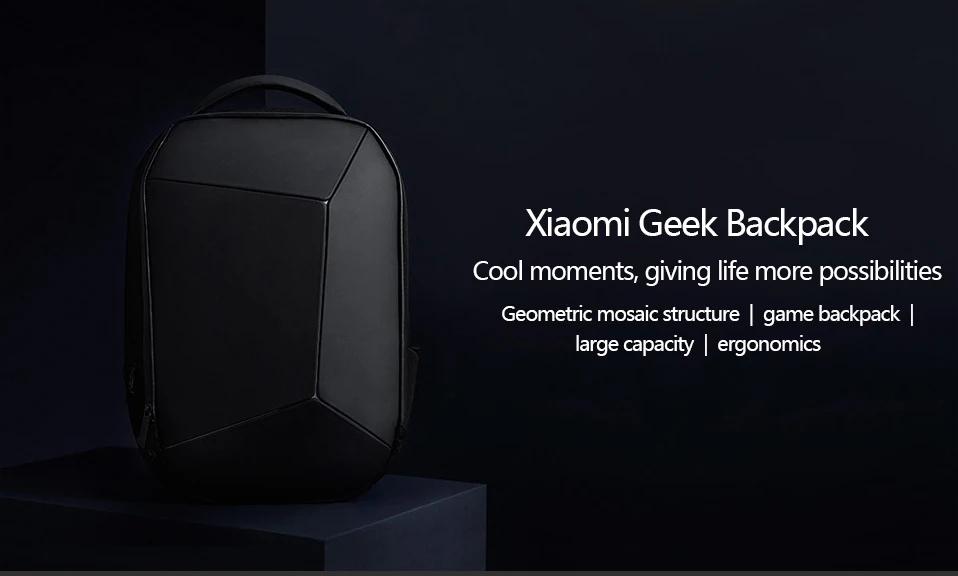 Подлинный рюкзак Xiaomi Geek, водонепроницаемый, 15,6 дюймов, для ноутбука, на молнии, дизайнерские сумки, бизнес, для путешествий, для подростков, мужская, женская сумка