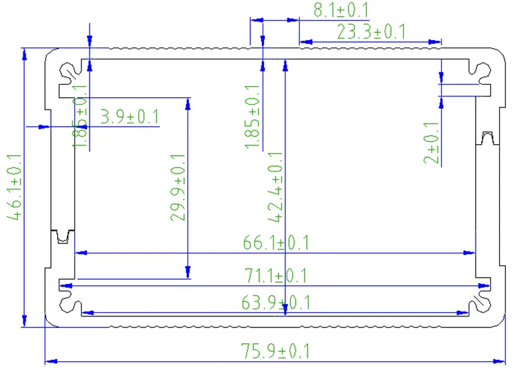 Алюминиевый Чехол для электроники чехол 46(H)x76(W)x100(L) мм 8042 1 шт. | Обустройство дома