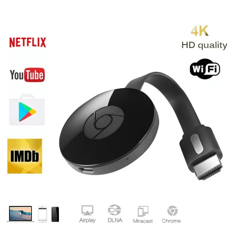2019 Hfly 4 к HD X4 ТВ-палка для google crome netflix youtube поддержка Airply/Dlna/Miracast/chrome Rockchip-RK3036 2-Coretex-A7