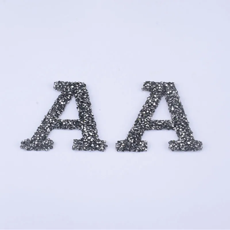 A-Z, 1 шт., стразы, 3D алфавиты, черный бриллиант, исправление, буквы, мотивы, железные нашивки, аппликация для одежды, шляпы