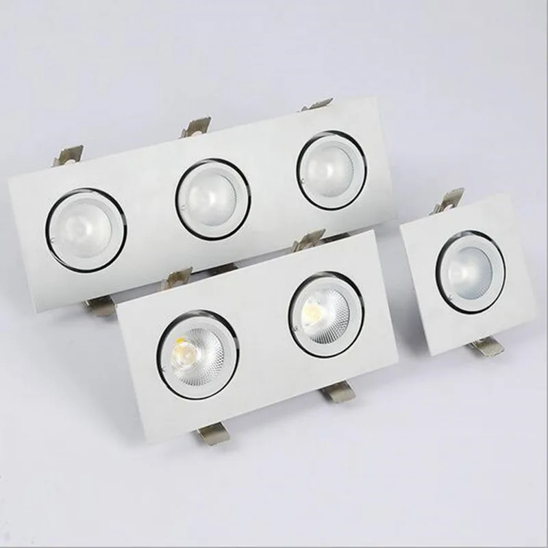 Регулируемые светильники Trimless COB 3X12 Вт CREE LED Gimbal вниз свет Регулируемый поворот