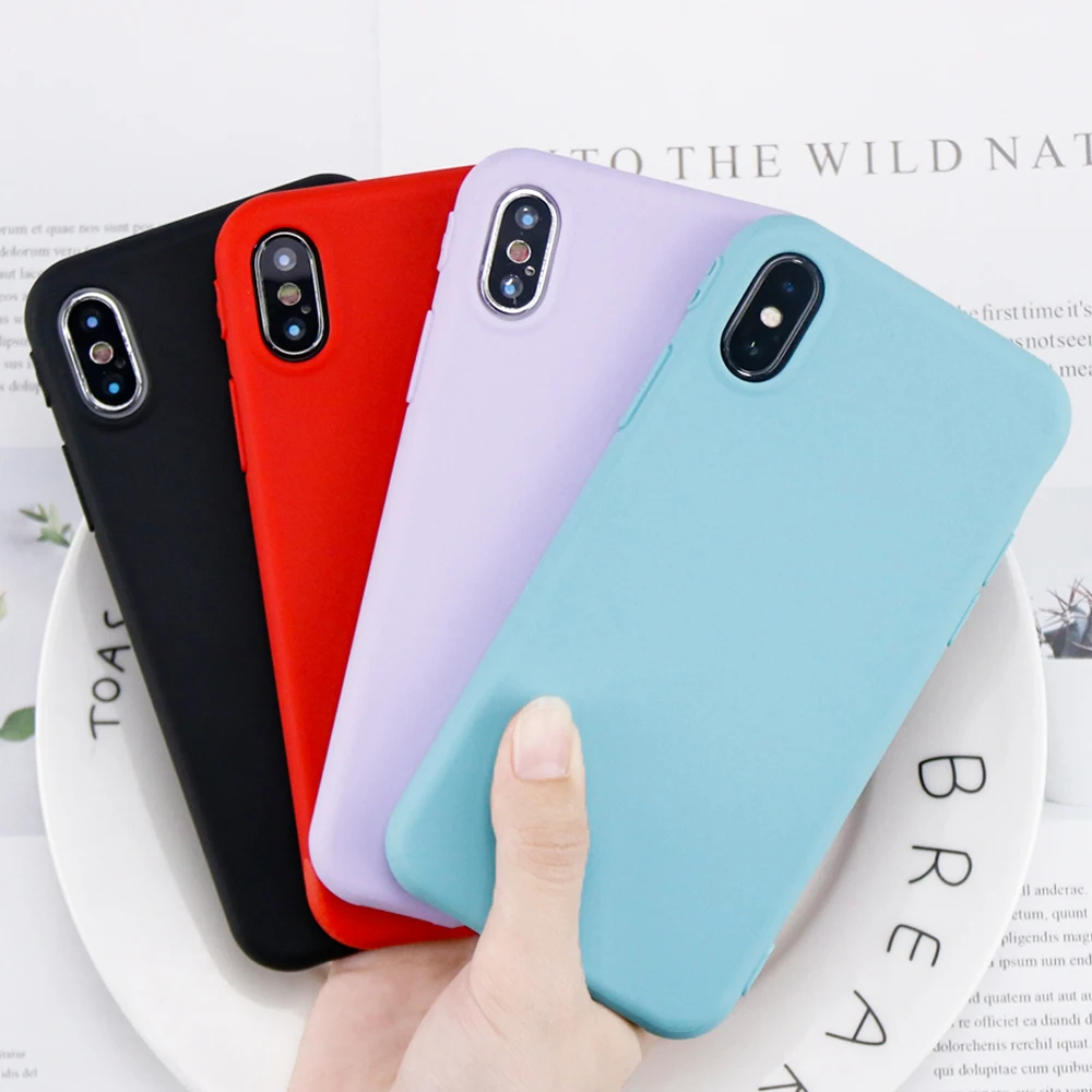 200 шт./лот Мягкий ТПУ матовый Силиконовый чехол для iphone X Оригинальный
