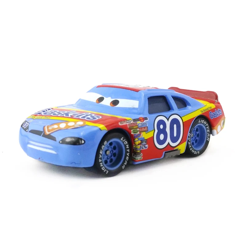 Disney «Тачки» Racer King цыпленок Хикс Lightning McQueen № 84 Металлический Игрушечный Автомобиль 1:55 на день рождения, рождественский подарок, Фирменная Новинка - Цвет: No.80 Gask-Its