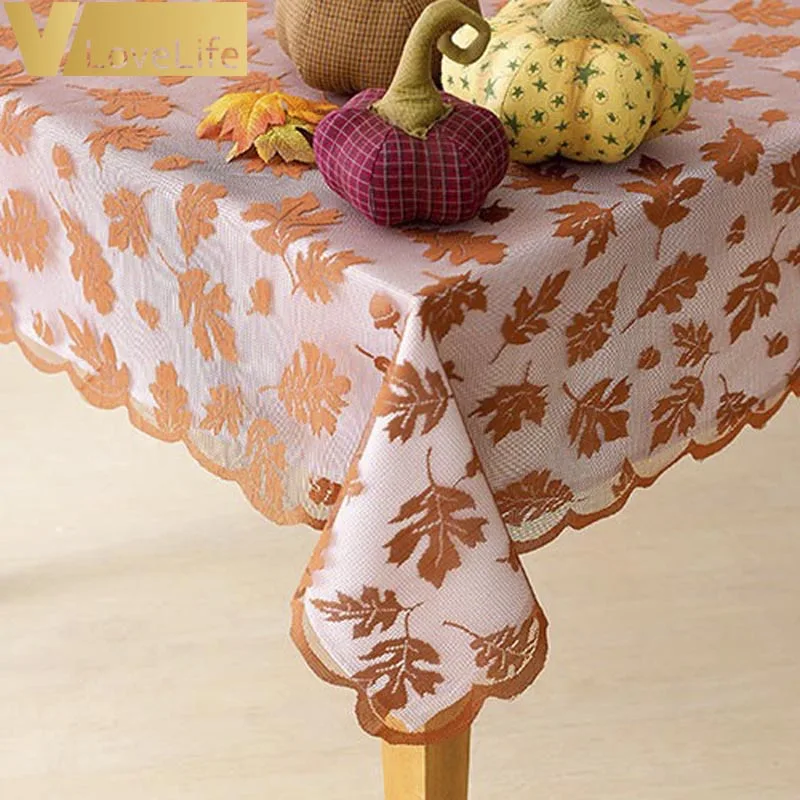 

152x213cm Table Runner Maple Leaf Pattern For Wedding Party Event Decoration Tablecloth Home Christmas Festival Party Decorative