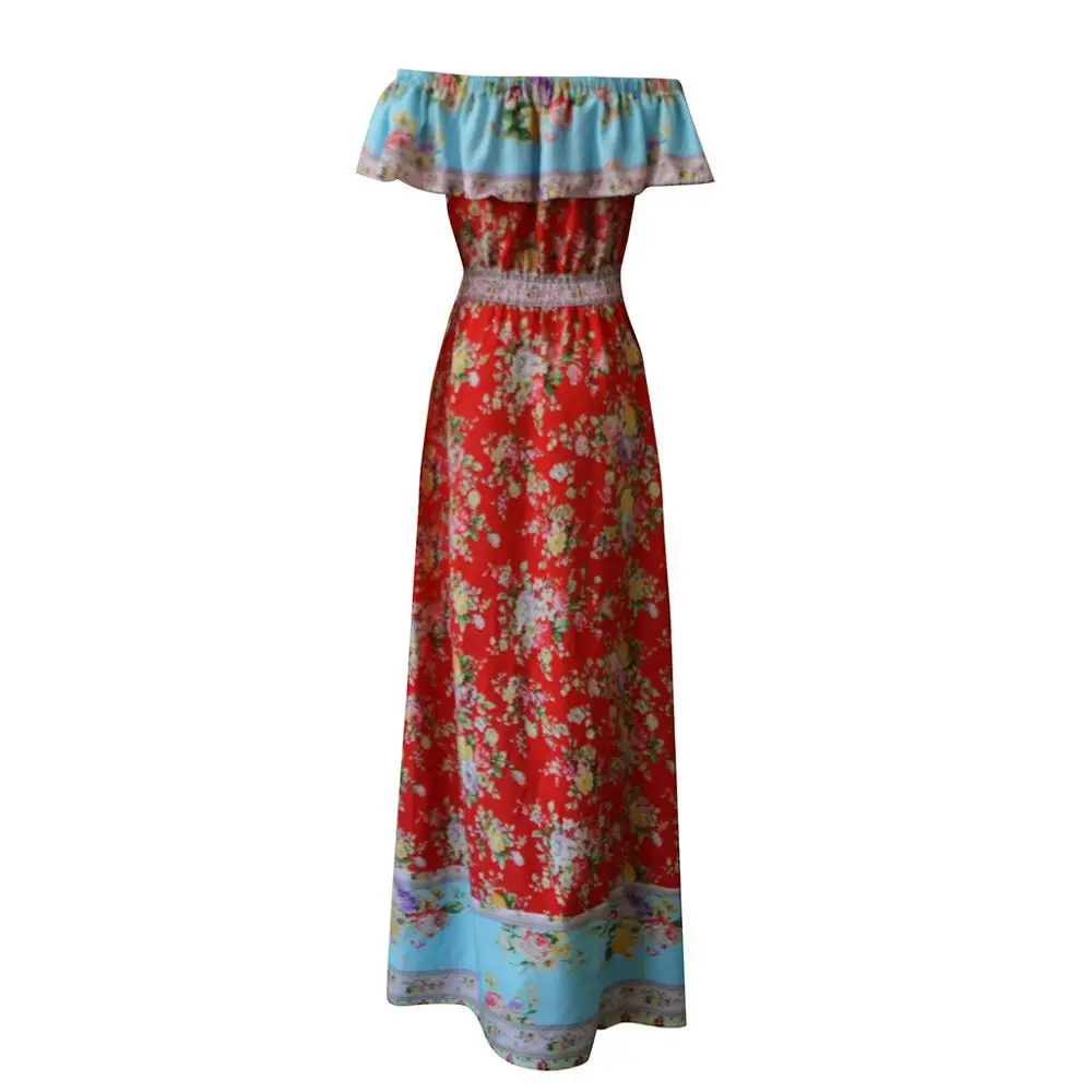 Женские летние богемные длинные платья женские модные шифоновые пляжные с