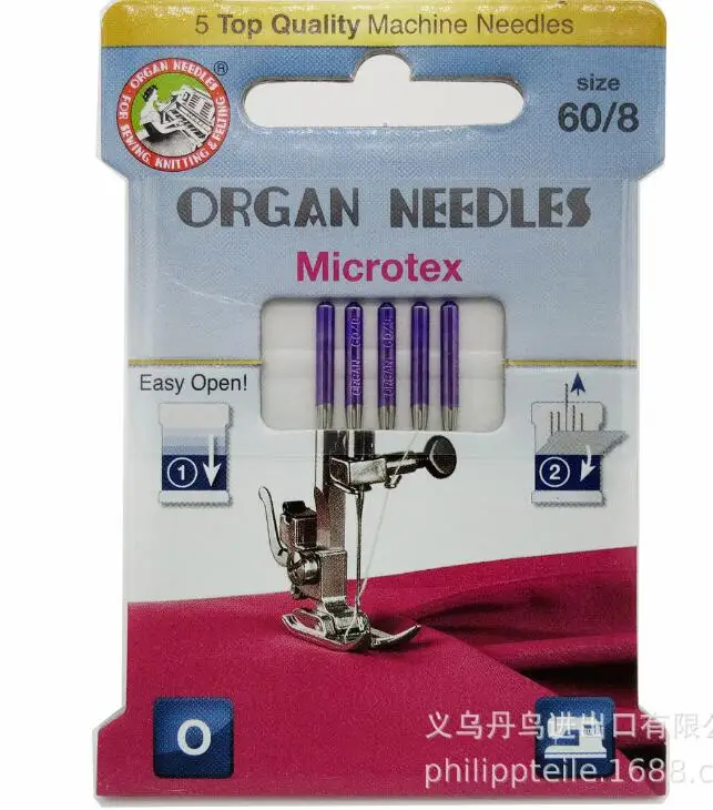 5высшее качество машинные иглы Microtex игла орган бытовая швейная машина иглы шелк шифон специально для тонкой ткани иглы - Цвет: 8