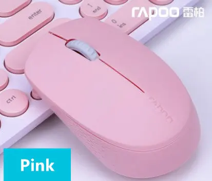 Розовый Новая многофункциональная Бесшумная Беспроводная мышь Rapoo с 1300 dpi Bluetooth 3,0/4,0 RF 2,4 GHz для компьютера, ноутбука, телевизора - Цвет: Розовый