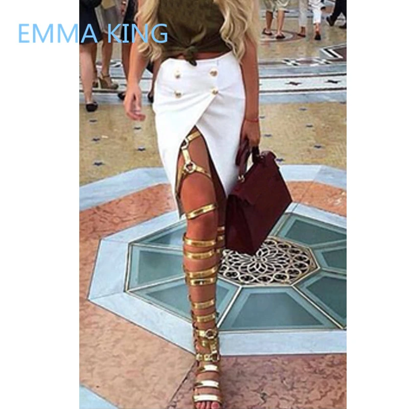 Женские летние сандалии-гладиаторы выше колена с открытым носком на плоской