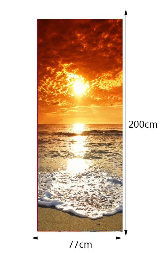 Sunrise On Beach 3D настенные художественные картины наклейки на дверь обои украшение