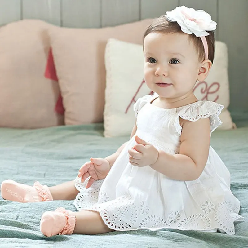 Зимние детские носки для маленьких девочек белые розовые хлопковые кружевные с