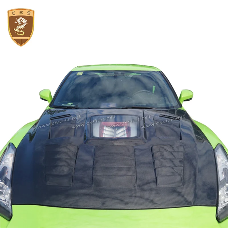 Углеродное волокно R35 крышка капота углерода со стеклом двигателя для Nissan GTR 2008 2016