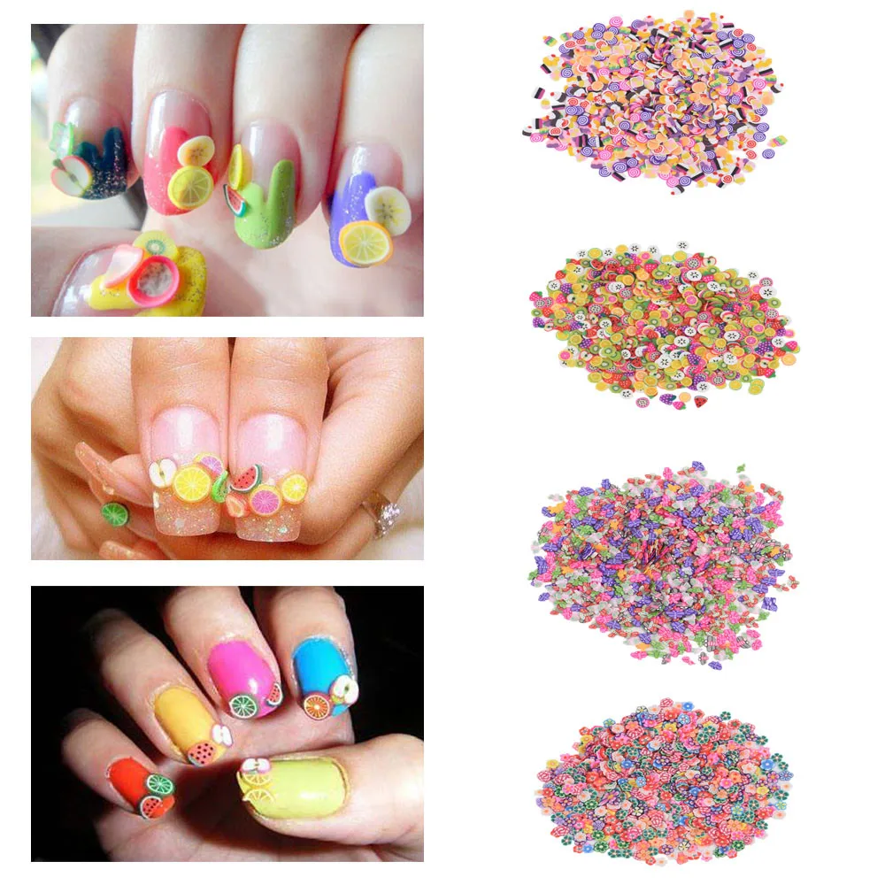 DIY Nail Art Soft Pottery Slices Filler For Nails Acrylic Glitters Decoration Manicure Stickers Fashion 2018 new |