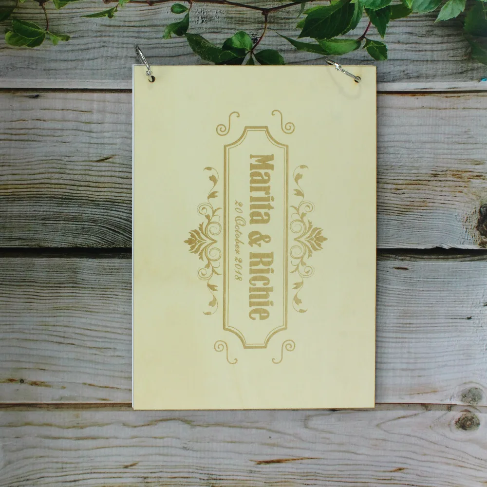 

Personalized Wooden Guest Book Tree Engraved Wedding Guest Book Alternatives Custom Name and Date