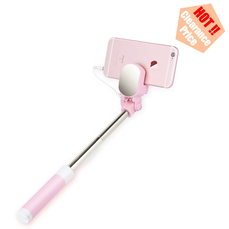 USAMS Мини Bluetooth беспроводной селфи палка провод контроль светодиодный 3 5 мм