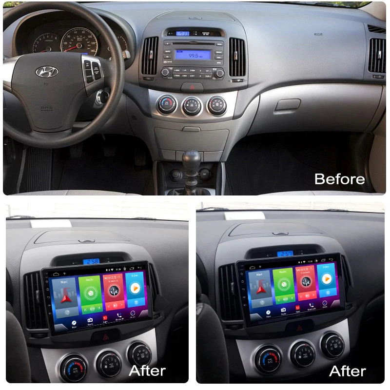 Полный сенсорный автомобильный Android 8,1 радио плеер для HYUNDAI Elantra 2008-2010 автомобиля gps навигация Видео Мультимедиа Встроенный Bluetooth