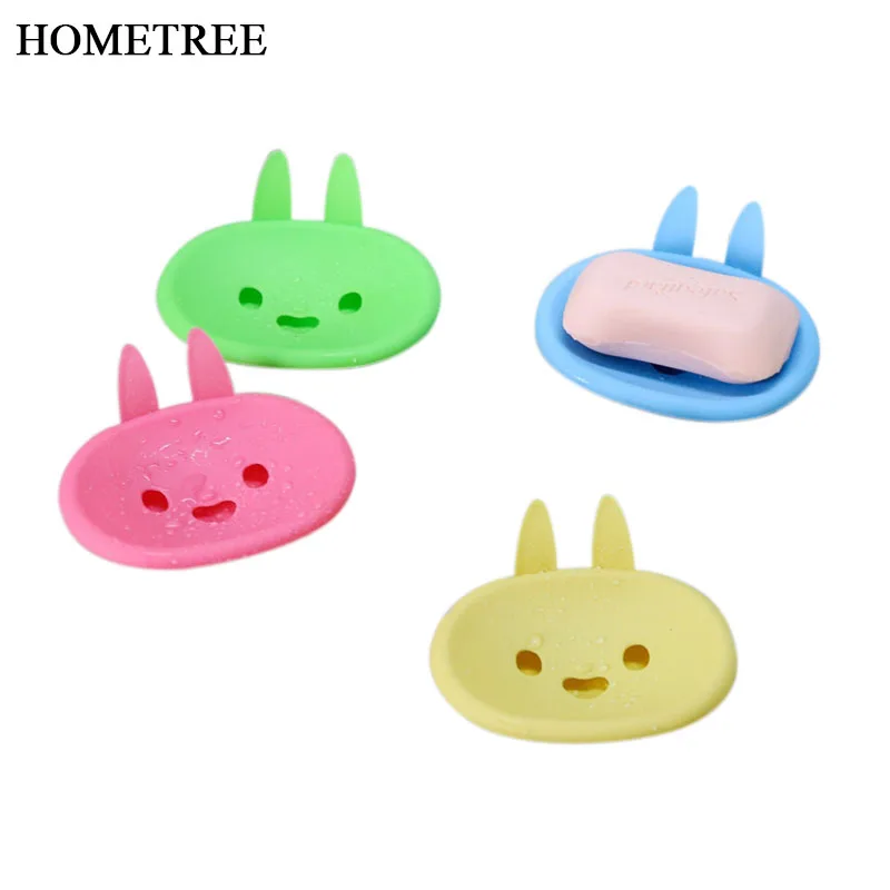 

HOMETREE Lovely Cartoon Rabbit Soap Case Dish Double layer Box Wash Dust-proof Shower Home Bathroom Accessories Soap Dish H28