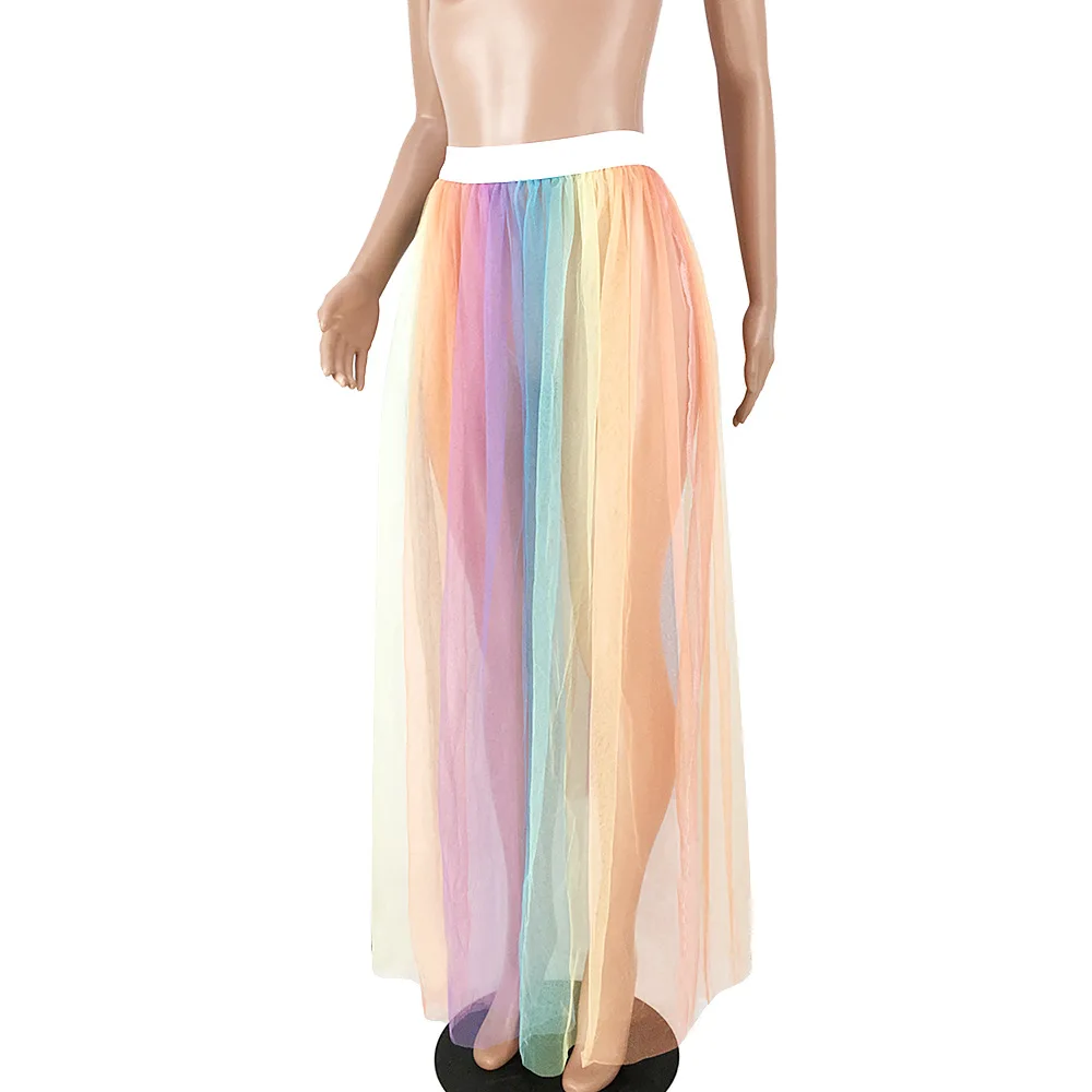 Joiekuno Print Women Casual See Through Mesh Skirts bodycon 2019 Summer Ladies Sexy Modis Party Women's Buttoms GL6120 | Женская