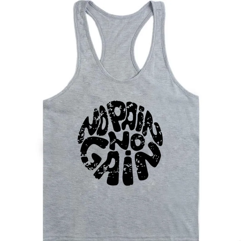 16 gray Модный топ на бретелях для бодибилдинга, тренажерные залы, бренд Gymsclothing для фитнеса, мужская рубашка без рукавов, одежда для тренировок - Цвет: 16 gray