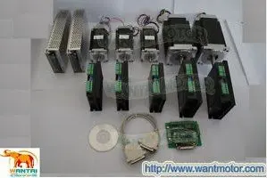 5 оси набор контроллеров CNC Nema23 с 428 унций двойным валом 3A 57BYGH115 003B & Nema34 1090oz in