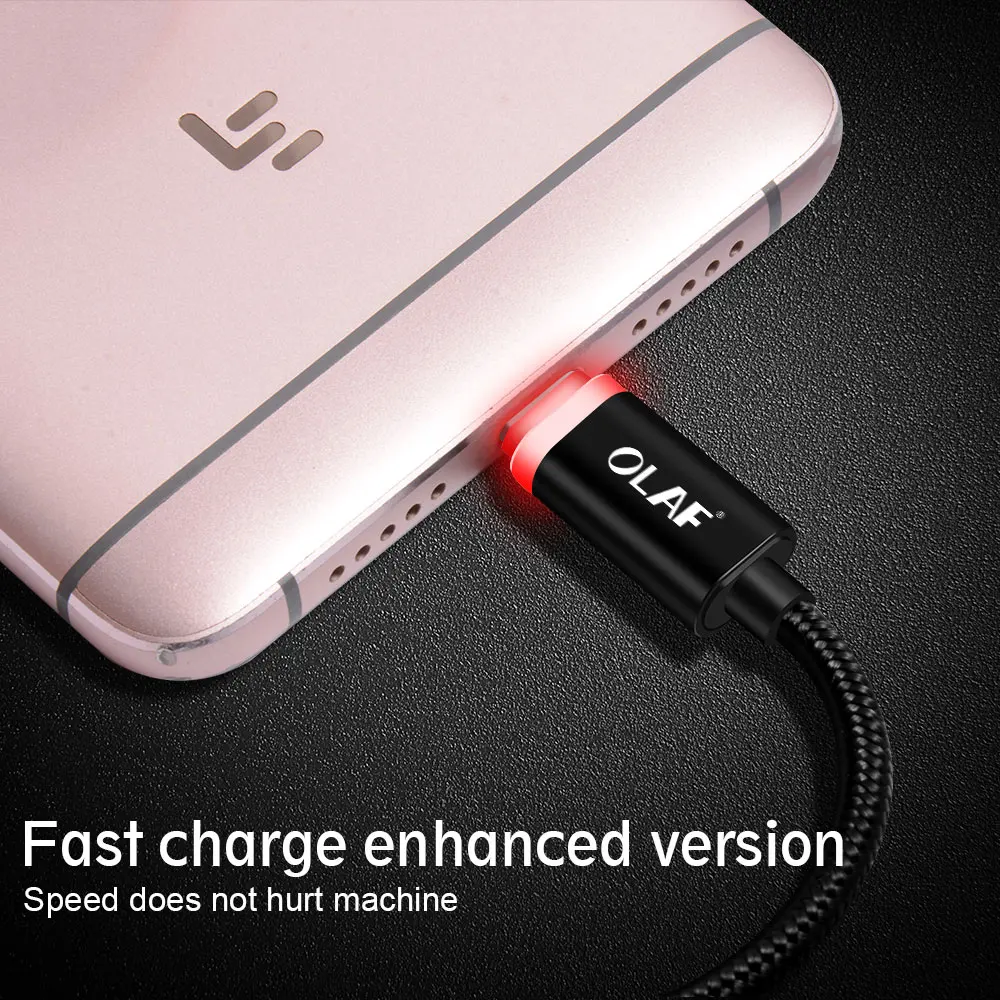 Кабель OLAF USB Type C для быстрой зарядки кабель Samsung Galaxy S9 S8 Oneplus 6 кабели в нейлоновой
