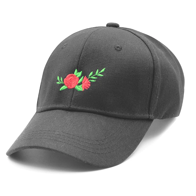 2018 Новая роза Бейсбол Кепки Для мужчин женщин Повседневное Snapback кости черный хип