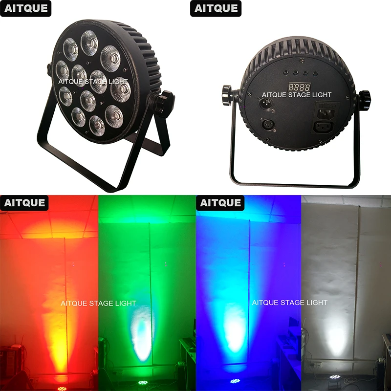 10pcs/lot Wedding disco light Cheap mini par slim rgbw spotlight 12x8w led can uplight | Stage Lighting Effect