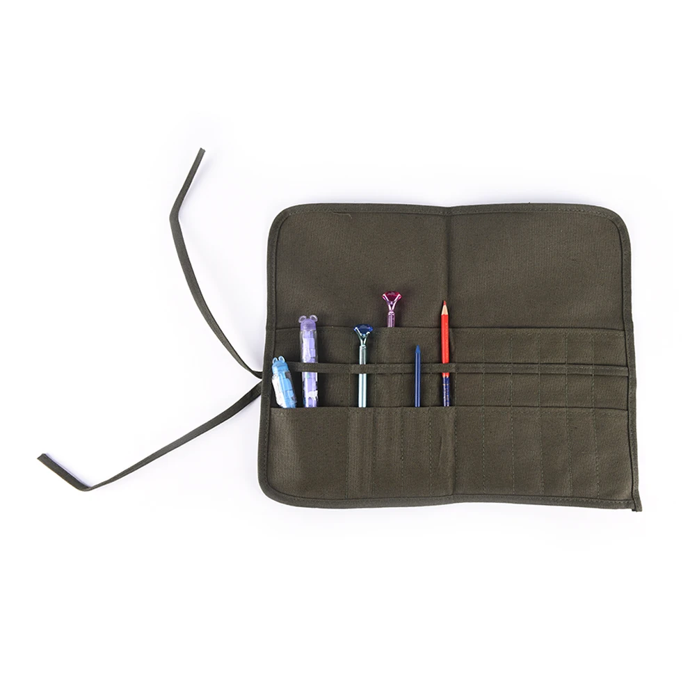 

Canvas Roll Up Paint Brush Bag Cases For Artist Draw Pen Watercolor Oil Brush School Arts Supplies 41*33cm