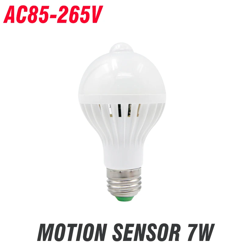PIR Motion Sensor 7w KARWEN AC 85-265V умный звук/PIR датчик движения Bombillas светодиодный светильник E27 3 Вт 5 Вт 7 Вт 9 Вт 12 Вт Индукционная лампа светильник для Лестницы прихожей - Испускаемый цвет: PIR Motion Sensor 7w