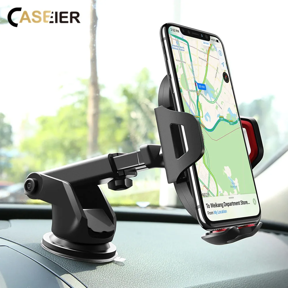 CASEIER Автомобильный держатель для телефона на лобовое стекло для iPhone X 360 Вращающийся Автомобильный держатель для samsung S9 S8 Plus подставка для мобильного телефона