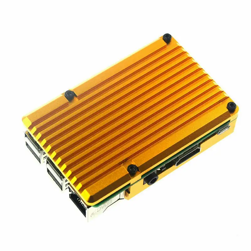 Для Raspberry Pi 3 Model B + алюминиевый корпус с двойным охлаждающим вентилятором
