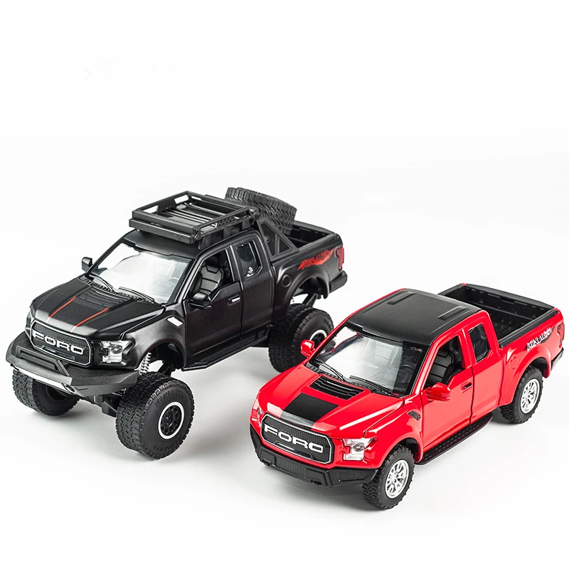 1:32 Ford Raptor F150 Pickup Refitl MINI AUTO Alloy Pull Back Diecast модель автомобиля игрушка для детей со