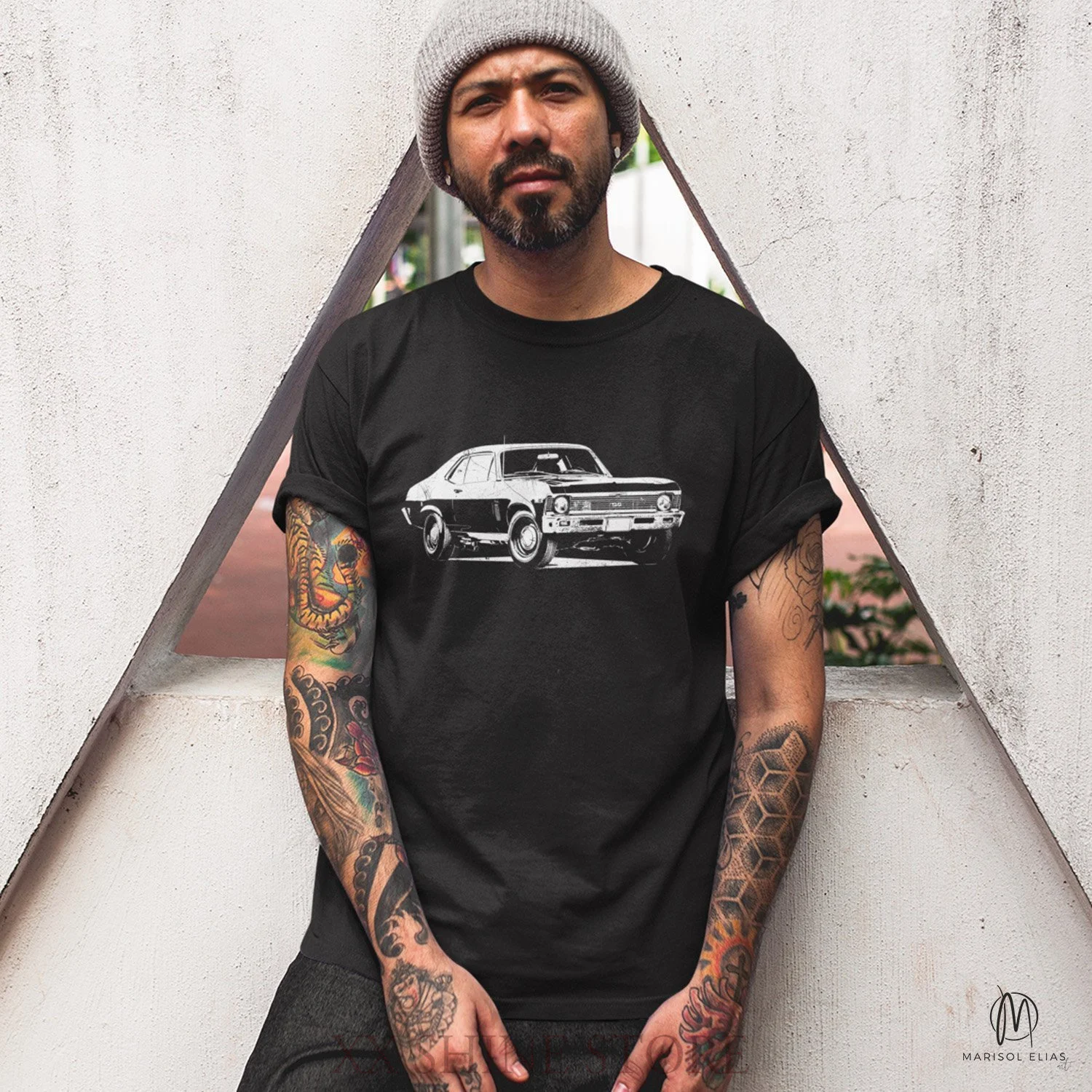 69 Chevy Nova SS Рубашка классическая Автомобильная одежда мужские футболки женские