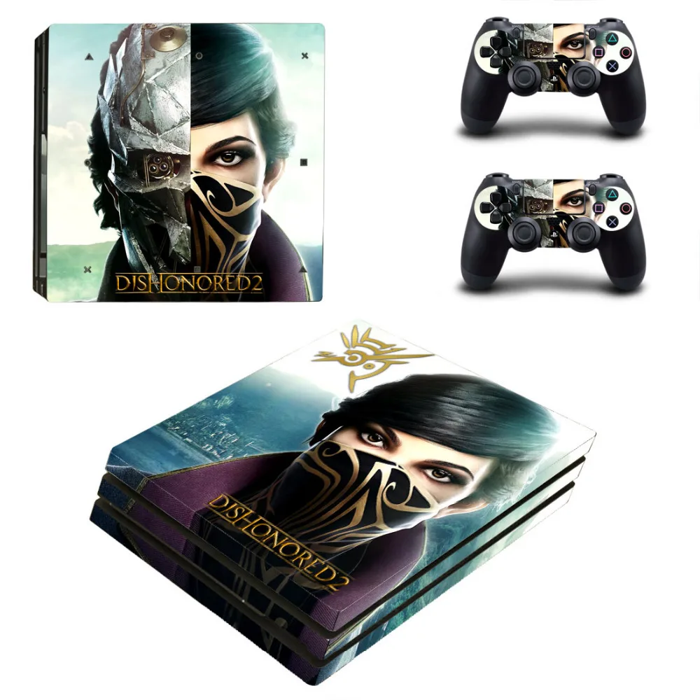 Dishonored 2 наклейка PS4 Pro кожи наклейки для Sony PlayStation 4 консоли и контроллеры виниловые