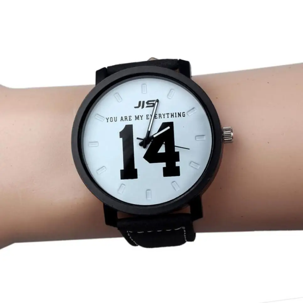 Женские часы #501 классические повседневные модные цифровые кварцевые для пары аналоговые с кожаным ремешком