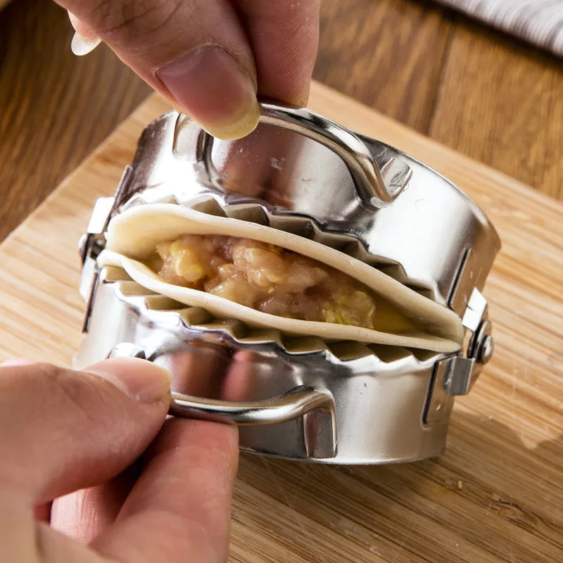 LIRUIKA Stainless Steel Dumpling Maker Device DIY Jiaozi Mold Press Tool Wraper Dough Cutter For Kitchen Making Pastry Tools | Дом и сад