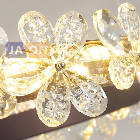 

LED Postmodern Iron Crystal Gold Coffee Round LED Lamp LED Light.Pendant Lights.Pendant Lamp.Pendant light For Dinning Room