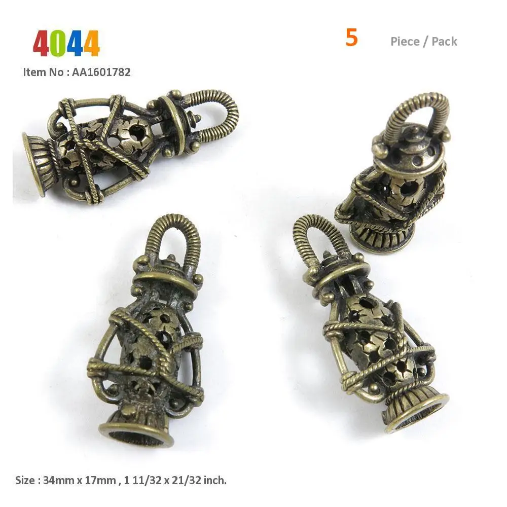 1601782 - 5 PCS Античный бронзовый тон Подвески для изготовления украшений абажур Аладдина, Джина, волшебный уличный фонарь, Ламповые масляные лампы, сарай, фонарь, кулон - Окраска металла: 1601782 - 5 PCS