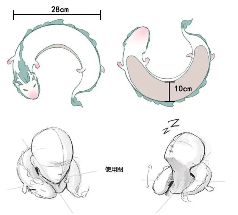 Миядзаки Хаяо белый дракон Хаку плюшевая кукла игрушка подушка u образный вырез