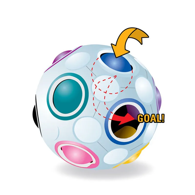 2018 1 шт. креативный магический куб скорость радуги пазлы мяч футбол развивающие - Фото №1