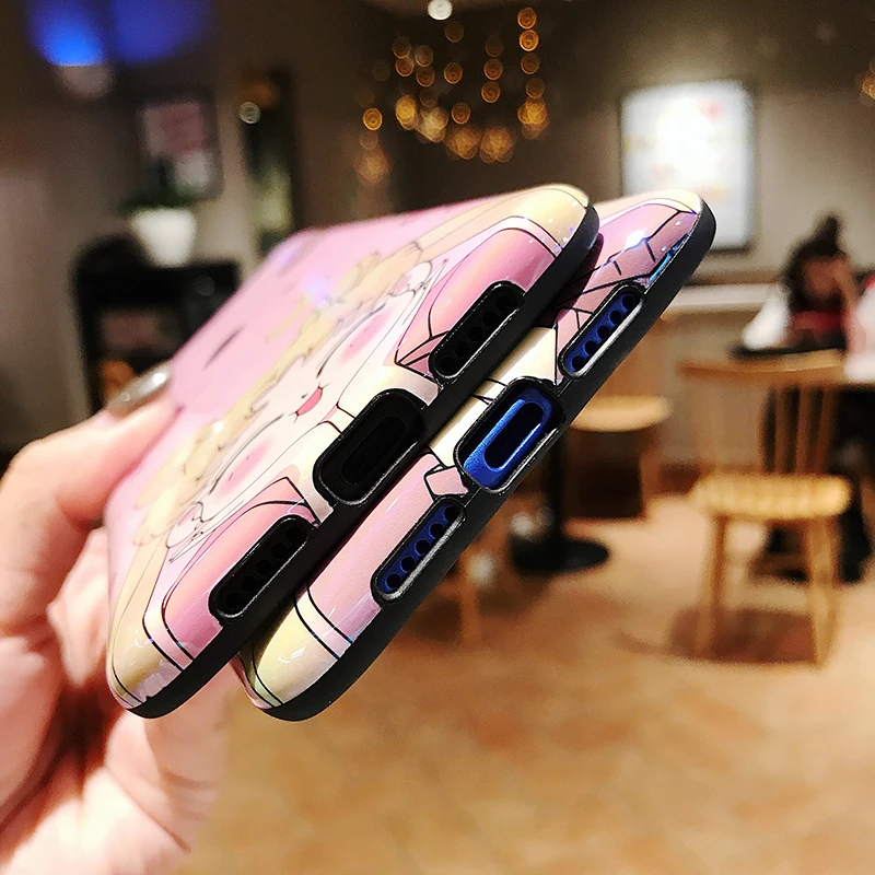 Чехол-светильник синего цвета для телефона Xiaomi 6X8 9 9se, милый красивый мягкий глянцевый чехол из ТПУ для Redmi Note 7, задняя крышка fundas Capa