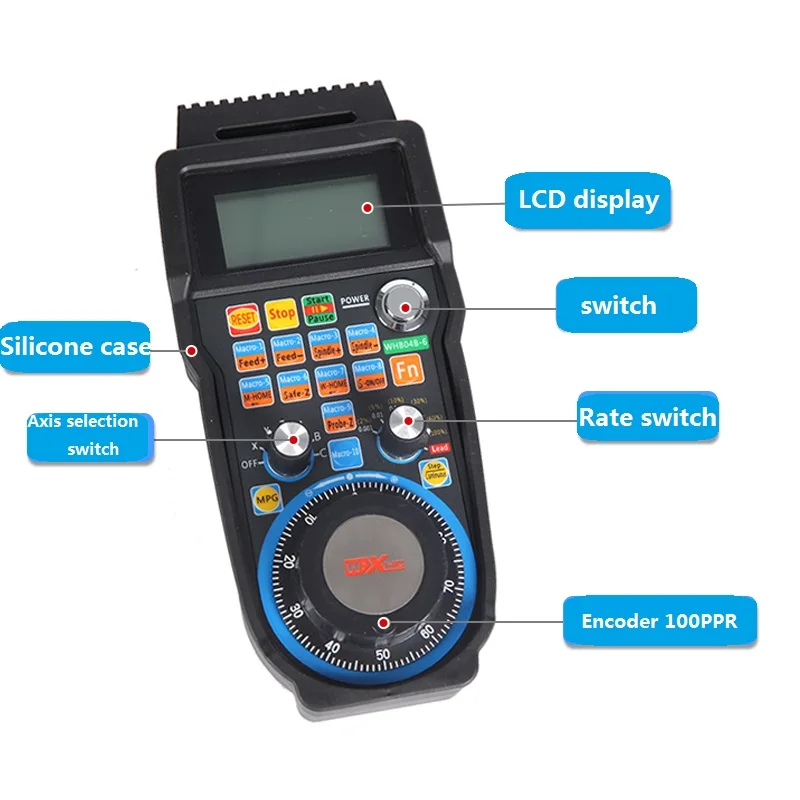 CNC маховик беспроводной Mach3 MPG подвесной маховик для фрезерного станка 4 6 оси MPG WHB04B-4 WHB04B-6