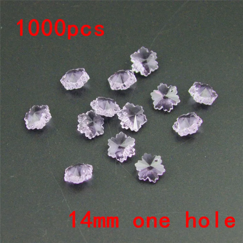 Lilac 14mm Snowflake Bead Chandelier Crystal Prisms Hanging Pendant Part Curtain DIY Accessories Car Window Decor Party Ornament | Освещение