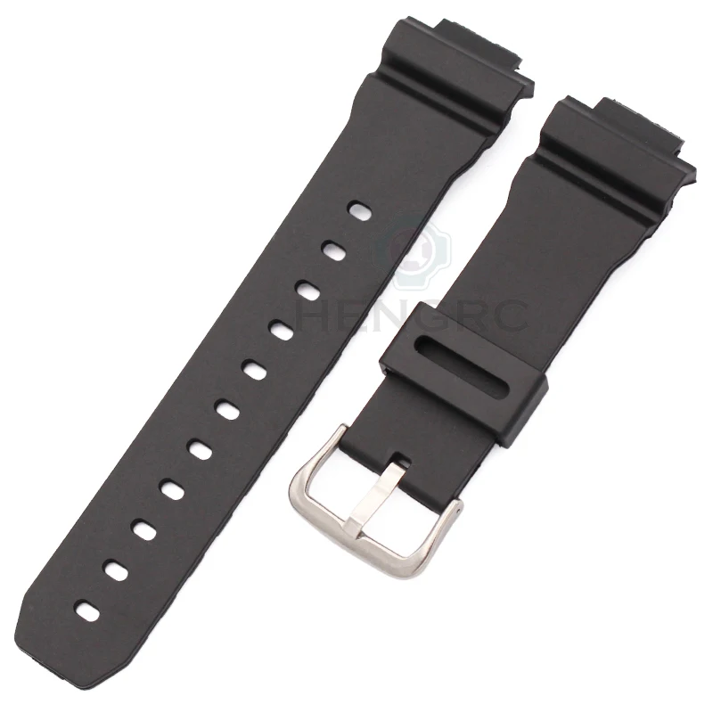 Watchband Silicone Rubber Band Men Sports Diving Black Strap For CASIO PU Replace Electronic Wristwatch Belt Watch Accessories