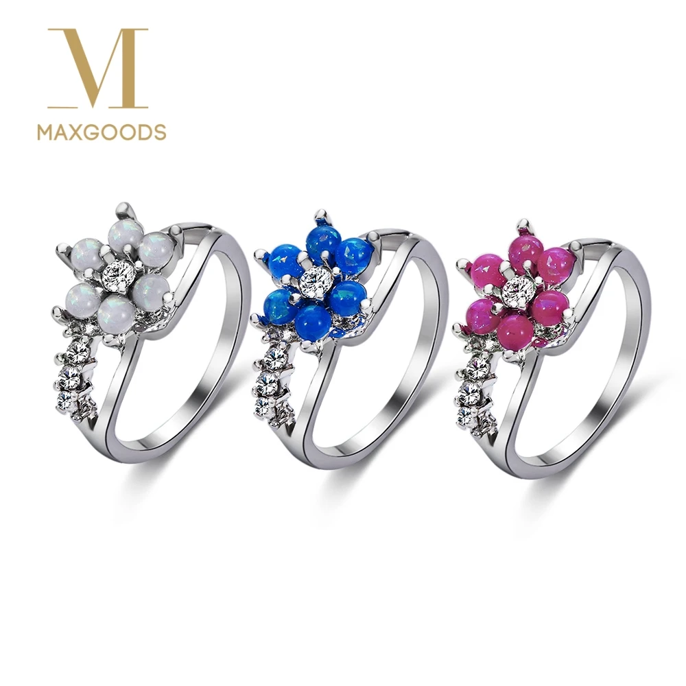 1 шт модное кольцо для женщин крошечные милые белые огненные опаловые камни