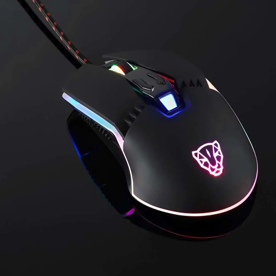 E sports игровая проводная мышь dpi настраиваемая RGB 1 8 M мыши с подсветкой для 1x